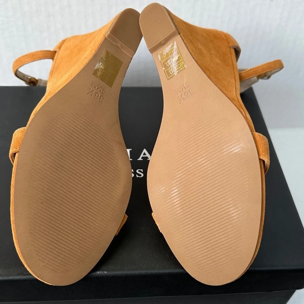 New Guess by Marciano Tan Wedge Sandals SZ 8.5